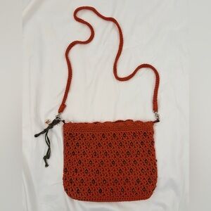 The Sak Rust Crochet Crossbody Bag